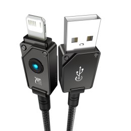 Niezniszczalny kabel przewód do iPhone USB - Lightning 2.4A 2m czarny