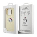 Hello Kitty Leather Kitty Head MagSafe - Etui iPhone 13 Pro Max (złoty)