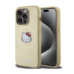 Hello Kitty Leather Kitty Head MagSafe - Etui iPhone 14 Pro Max (złoty)