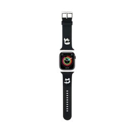 Karl Lagerfeld 3D Rubber Karl & Choupette Heads NFT - Pasek do Apple Watch 42/44/45/49 mm (czarny)