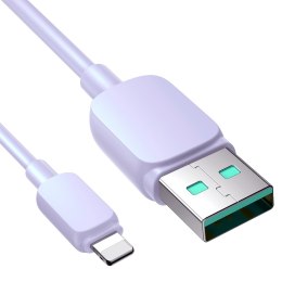 Kabel przewód do iPhone USB-A - Lightning 2.4A 1.2m fioletowy
