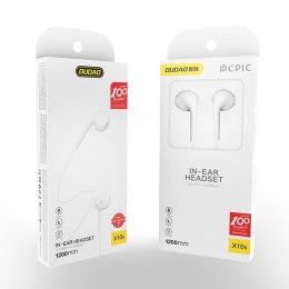 Zestaw słuchawkowy X10S przewodowe słuchawki mini jack 3.5mm biały