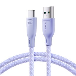 Kabel przewód Multi-Color Series USB-A - USB-C 100W szybki transfer 1m fioletowy