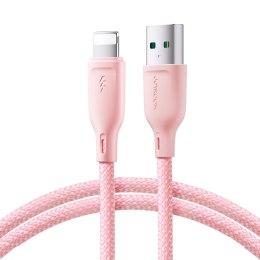 Kabel przewód do iPhone Multi-Color Series USB-A - Lightning 3A 1m różowy