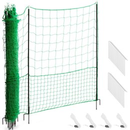 Siatka zagroda ogrodzenie ochronne hodowlane dla kur drobiu 1.25 x 25 m