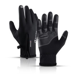 Sportowe rękawiczki dotykowe do telefonu zimowe Outdoor roz. M czarne