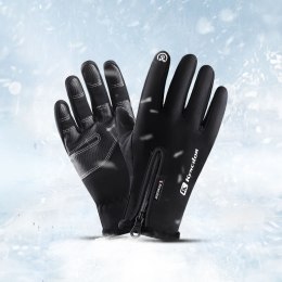 Sportowe rękawiczki dotykowe do telefonu zimowe Outdoor roz. M czarne