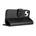 2w1 etui skórzany pokrowiec z klapką iPhone 14 Plus Anti-RFID Wallet Case czarny