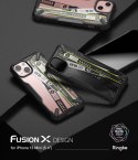 Etui pancerny pokrowiec z ramką iPhone 13 mini Fusion X Design Ticket band czarny