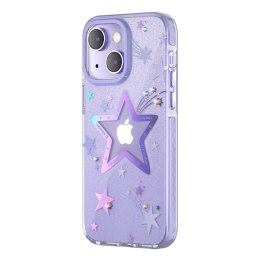 Etui pokrowiec w gwiazdki iPhone 14 Plus Heart Star Series PURPLE STAR