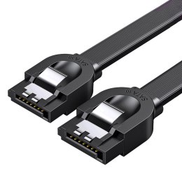 Kabel przewód płaski SATA 1.0-3.0 do 5Gb/s 0.5m - czarny