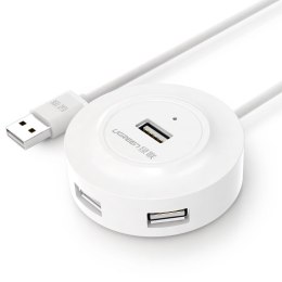 4w1 HUB rozdzielacz adapter USB 2.0 do 4x USB-A 480Mb/s 1m biały