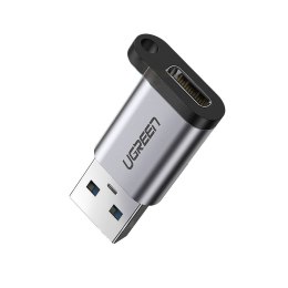 Adapter przejściówka wtyczka z USB-C na USB 5Gb/s szary