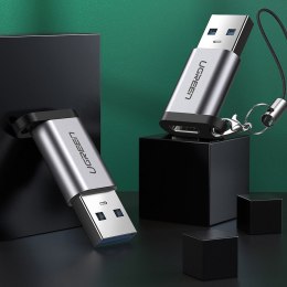 Adapter przejściówka wtyczka z USB-C na USB 5Gb/s szary