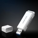 Czytnik kart pamięci TF SD pod USB 3.0 biały