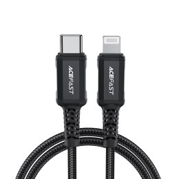 Kabel przewód MFI do iPhone USB-C - Lightning 30W 3A 1.8m czarny