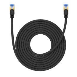 Szybki kabel sieciowy LAN RJ45 cat.7 10Gbps plecionka 8m czarny