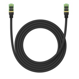 Szybki kabel sieciowy LAN RJ45 cat.8 40Gbps plecionka 2m czarny