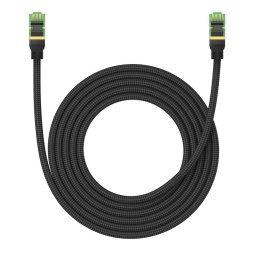 Szybki kabel sieciowy LAN RJ45 cat.8 40Gbps plecionka 3m czarny