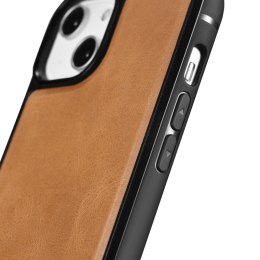 Etui pokryte naturalną skórą do iPhone 14 Pro Leather Oil Wax jasny brąz