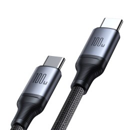 2w1 Kabel przewód Speedy Series USB-C - 2x USB-C 1.5m czarny