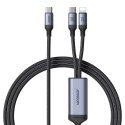2w1 Kabel przewód Speedy Series USB-C - USB-C / iPhone Lightning 100W 1.5m czarny