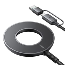 Bezprzewodowa ładowarka magnetyczna 15W z kablem USB / USB-C czarna