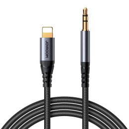 Kabel audio stereo do iPhone iPad AUX 3.5 mm mini jack - Lightning 1.2m czarny