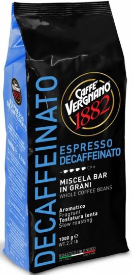 Vergnano Espresso Decaffeinato Kawa Ziarnista Bezkofeinowa1 kg