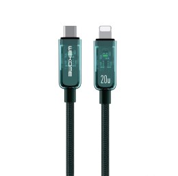 WEKOME WDC-181 Vanguard Series - Kabel połączeniowy USB-C do Lightning Super Fast Charging PD 20W 1.2 m (Zielony)