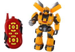 Duży Robot Zdalnie Sterowany R/C Żółty Dźwięk Światła