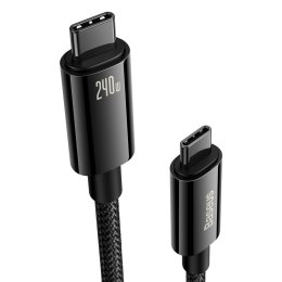 Kabel przewód Tungsten Gold USB-C 480Mb/s 240W 2m czarny