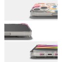 Pancerne etui pokrowiec z żelową ramką iPhone 14 Plus Fusion Design Floral przezroczysty
