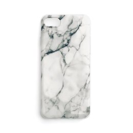 Marble żelowe etui pokrowiec marmur iPhone 13 mini biały