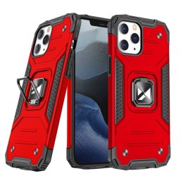 Etui iPhone 14 Pro Max pancerny pokrowiec uchwyt magnetyczny ring czerwone