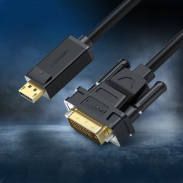 Kabel przewód DisplayPort - DVI 2m pozłacane wtyki czarny