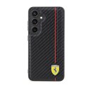 Ferrari Carbon Printed Line - Etui Samsung Galaxy S24 (czarny)