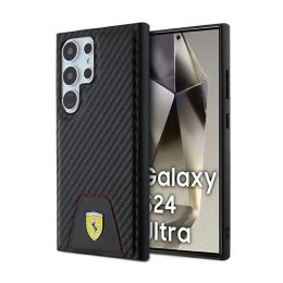 Ferrari Carbon Stitched Bottom - Etui Samsung Galaxy S24 Ultra (czarny)
