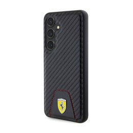 Ferrari Carbon Stitched Bottom - Etui Samsung Galaxy S24 (czarny)