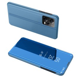 Błyszczące etui z klapką do Xiaomi Redmi Note 12 Pro+ Clear View Case niebieski