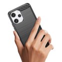 Elastyczne etui pokrowiec wzór karbon do Xiaomi Redmi 12 Carbon Case czarne