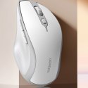 Ergonomiczna bezprzewodowa mysz myszka do komputera MU101 Bluetooth 2.4 GHz biała