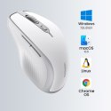 Ergonomiczna bezprzewodowa mysz myszka do komputera MU101 Bluetooth 2.4 GHz biała
