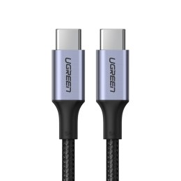 Kabel przewód USB-C w oplocie 5A 480Mb/s 0.5m czarno szary