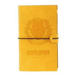 Harry Potter - Skórzany notatnik podróżny Hufflepuff 12x19,6 cm (Żółty)