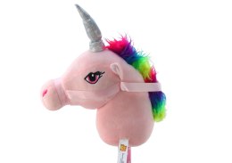Pluszowa Głowa Jednorożca Na Kiju Hobby Horse Jednorożec Różowy