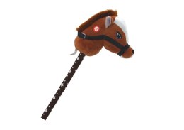 Pluszowa Głowa Konia Na Kiju Hobby Horse Koń Krótkowłosy Ciemnobrązowy