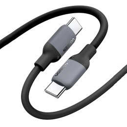 Kabel przewód silikonowy USB-C szybkie ładowanie 60W 5A 1m czarny
