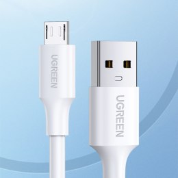Kabel przewód PVC USB0-A - microUSB 480 Mb/s 1m biały